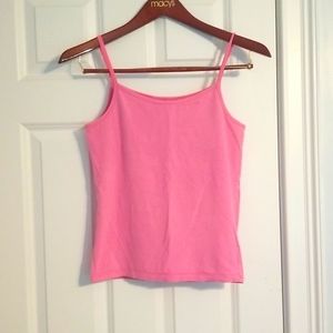 Old Navy Cami, Girls XXL, Pink, With Shelf Bra